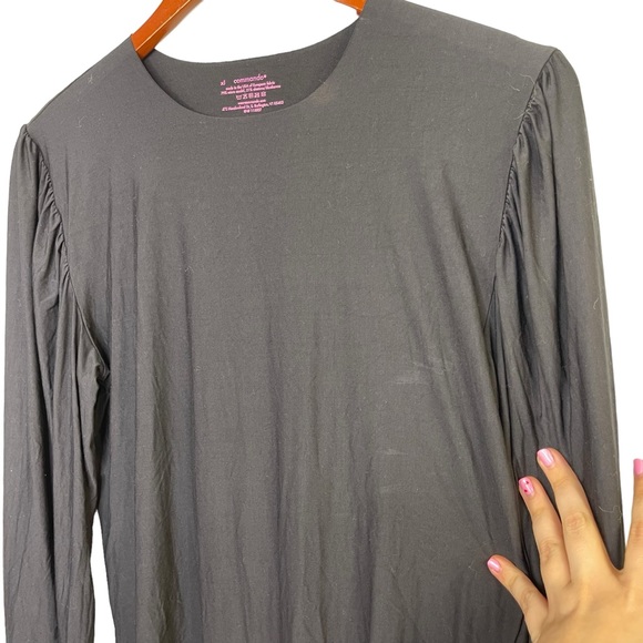 Commando Butter Balloon Sleeve Bodysuit Long Sleeves Shapewear Black Neutral - Picture 6 of 11